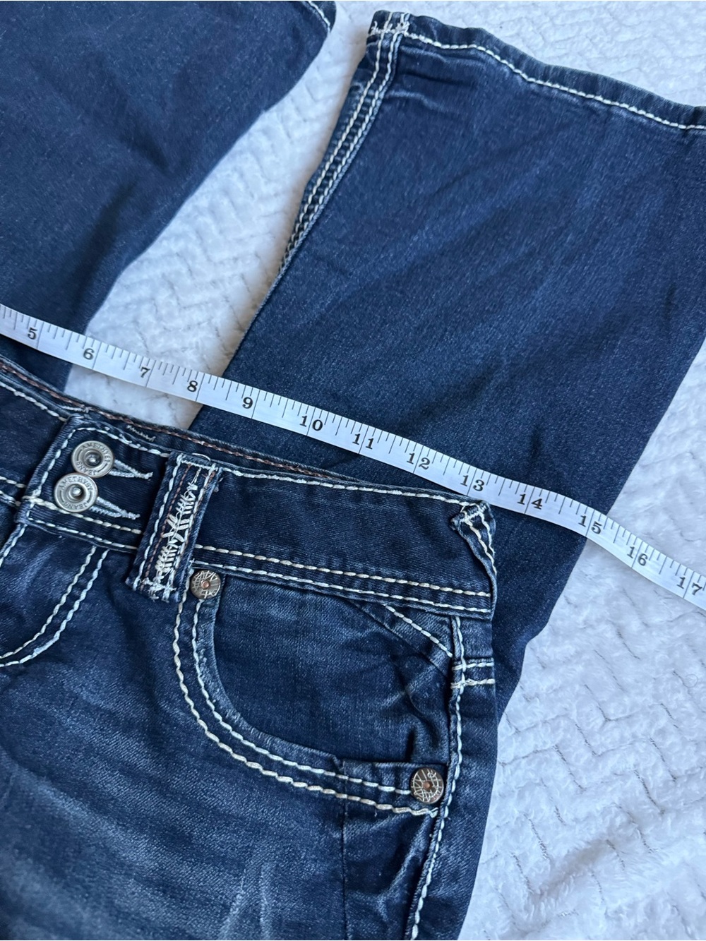 Y2K 2000s Low Rise Bootcut Jeans Size 0 - Picture 3 of 8
